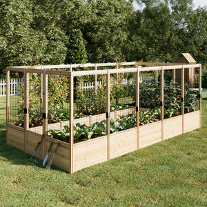 Bac à plantes surélevé en <span class=keywords><strong>bois</strong></span>, joint mortise et tenon, design à base ouverte, <span class=keywords><strong>grand</strong></span> bac à plantes profond, mobilier <span class=keywords><strong>de</strong></span> <span class=keywords><strong>jardin</strong></span> d'extérieur - Product Image 1