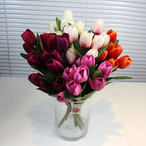 Ramo de Tulipanes de Seda Real Touch, 9 Cabezas, Flores Artificiales al por Mayor, Arreglo Floral Artificial para Bodas, Fiestas y Decoración del Hogar - Product Image 4