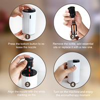 Diffuseur d'huiles essentielles sans eau portable en métal électrique à écran numérique alimenté par batterie rechargeable de type C commercial