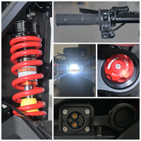 Moto tout-terrain électrique avec suspension hydraulique, garde au sol de 300 mm, freins à disque à 2 pistons pour les sentiers YeeE 6.0