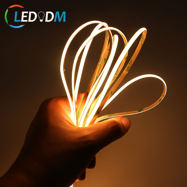 Professional 8mm COB LED Strip High Density Linear Lighting 24V DC IP20 Residential Cove Ceiling CRI90 App Control 3-Year
