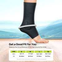 Attelle de cheville respirante en nylon à compression avec coussinet en gel, enveloppe de cheville réglable, support élastique en gel pour la cheville avec bandage