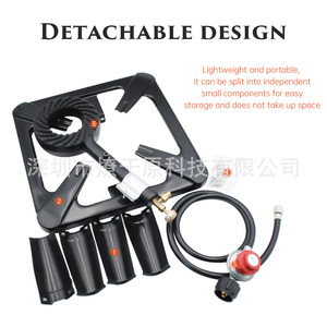 Réchaud à gaz portable en fonte avec régulateur pour le camping - Product Image 2