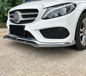 3 pezzi labbro anteriore auto per <span class=keywords><strong>Mercedes</strong></span> <span class=keywords><strong>Benz</strong></span> classe C Splitter W205 C300 C160 C200 C350e C260 AMG 2015-2018 nero lucido - Product Image 3