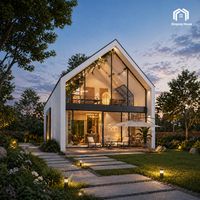 Villa moderne de luxe, 1 salle de bain, 3 chambres, maison préfabriquée pour une vie de villégiature de luxe
