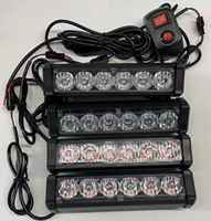 4 * 6SMD Farbe Innen LED-Blitzlicht Dual Notfall Fahrzeug Warnleuchte zweifarbige Auto Innen warnleuchte