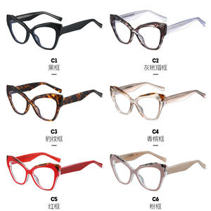 Lunettes anti-lumière bleue carrées 87288, monture Tr90, monture complète, unisexe, lunettes tendance, couleur rouge - Product Image 3