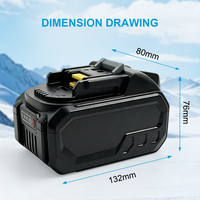 Batterie d'outillage électrique sans fil rechargeable en gros pour Makita 18V 5Ah 6Ah BL1850B BL1860B, batterie Li-ion pour perceuse