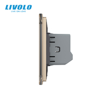 Interrupteur tactile électrique LIVOLO EU Classic 80 Type 2 Gang, certifié CE RoHS, style héritage, interrupteur d'éclairage moderne à capteur