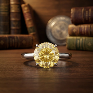 Anillo de Compromiso Starspire para Mujer, Corte Brillante VVS, Oro de 10k, Engaste de Puntas, Estilo Vintage, Uso Diario, Bañado en Rodio, Tercera Marca - Product Image 1