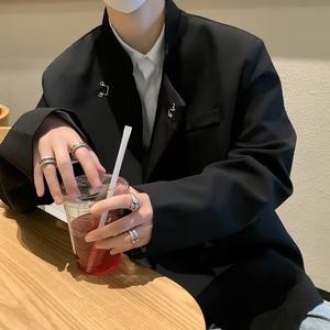 Nuevo Traje de Estilo Chino para Hombre con Hombreras, Traje de Cuello Alto de Otoño e Invierno con un Toque Sofisticado - Product Image 4