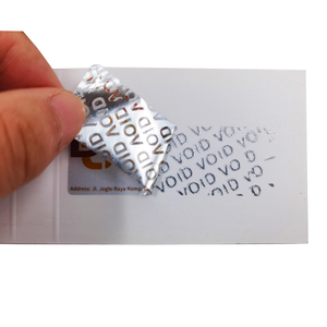 Etiquetas adesivas anti-roubo para segurança, venda no atacado de fábrica, selo de segurança preto - Product Image 1