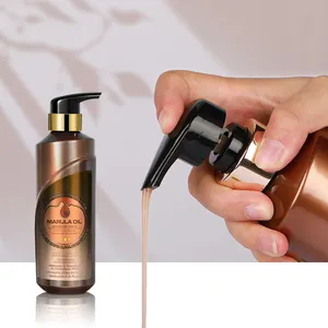 Fabricant de soins capillaires OEM Shampooing à l'essence de marula naturelle Nettoyage du cuir chevelu Shampooing pour cheveux sans graisse