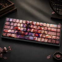 Custom LOL Dumpling Darlings Seraphine 68-Key Side-Printed PBT Dye-Sub OEM Profile Keycaps Set for Mechanical Gaming Keyboard