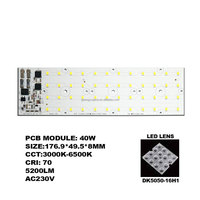 Module LED série 16H, Al PCBA, haute efficacité jusqu'à 130 lm/W, connecteur 1p, 36 W, AC230V, module LED DOB pour éclairage extérieur