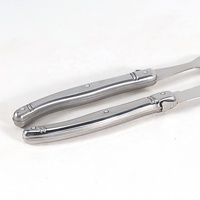Ensemble de couverts Laguiole 24 pièces, ensemble de couteaux à Steak en argent avec boîte en bois, entièrement en acier inoxydable, vaisselle occidentale décorée