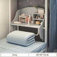 Bureau d'ordinateur portable suspendu pour dortoir, petite table d'ordinateur flottante, table d'étude paresseuse pour étudiants en dortoir ou en lit superposé
