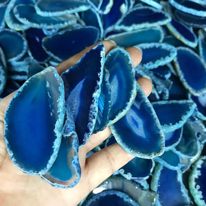 หินอาเกตขัดเงาเจาะรูจากบราซิล ขายส่ง ขนาดเล็ก ขนาดใหญ่ หินธรรมชาติสำหรับงานฝีมือ คริสตัลรองแก้ว งานฝีมือคริสตัลอื่นๆ - Product Image 2