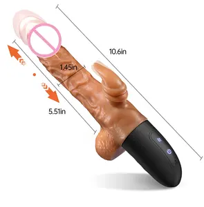 Heating Telescopic Dildo Vibrator for Man Masturbation Sexy Automatic Dildo Thrusting Sexual Couple Use Sex Machine for Women%