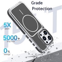 Étui de téléphone robuste magnétique haute résistance pour iPhone 15 Pro, double couche, protection antichoc, protection intégrale du corps