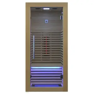 New design best quality Canadian hemlock 1 person far infrared sauna room