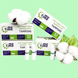 <span class=keywords><strong>Tamponi</strong></span> Organici Senza Profumo in Cotone PLA Senza Applicatore, Senza Plastica, per il Ciclo Femminile, Spedizione Gratuita - Product Image 1