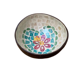 Bol en coque de noix de coco naturel et écologique, léger et durable, style classique, pour salade de fruits, provenance du Vietnam - Product Image 1