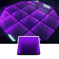 Plancher de danse LED interactif 3D RGB pour extérieur, 500x500mm, portable pour festivals et aires de jeux