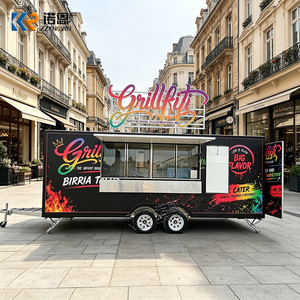 Remolques de Comida Personalizados, Remolque Móvil de Bebidas con Cocina Totalmente Equipada, Parrilla para Barbacoa, Carrito de Venta Ambulante con Ventana de Servicio - Product Image 1