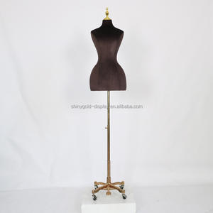 دمية أنثوية مخملية منحنية فستان زفاف نمط نصف جسم لرفع الكتفين ضخم للبيع بالجملة - Product Image 6