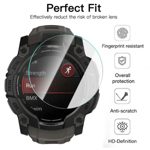 Aibangjia Film de protection d'écran en verre trempé pour la protection de la montre <span class=keywords><strong>Garmin</strong></span> <span class=keywords><strong>Instinct</strong></span> 3 E 2 <span class=keywords><strong>2S</strong></span> 2X Solar AMOLED - Product Image 6