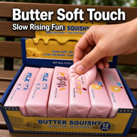 Jouet anti-stress en PU souple en forme de bâton de beurre, à remontée lente, pour enfants et adultes