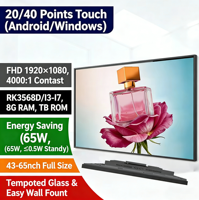 Écran publicitaire Android intérieur de 32 pouces, affichage numérique LCD mural commercial, affichage numérique Full HD pour magasin de détail, ascenseur