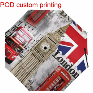 Ombrello Promozionale Personalizzato con <span class=keywords><strong>Stampa</strong></span> Integrale in Pongee, Logo Personalizzato, Compatto da Viaggio, Antivento, Pieghevole in Tre Sezioni - Product Image 5