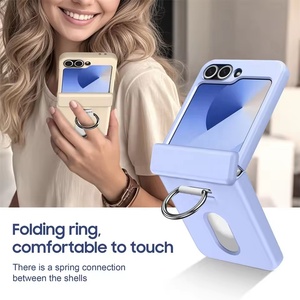 Estuche protector de anillo con ranura para tarjeta mate de lujo para <span class=keywords><strong>Samsung</strong></span> <span class=keywords><strong>Galaxy</strong></span> <span class=keywords><strong>Z</strong></span> <span class=keywords><strong>Flip</strong></span> 6 <span class=keywords><strong>5</strong></span> Bisagra plegable Estuche rígido para PC a prueba de golpes - Product Image 1