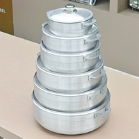 Batterie de Cuisine Classique en Aluminium de Haute Qualité, 12 Pièces, Prix Abordable, Casseroles Moulées Sous Pression, Poêles à Frire et Marmites Géantes en Aluminium Forgé