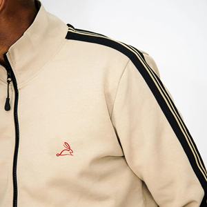 Ensemble de jogging à rayures personnalisées Joggers 2 pièces Costumes de jogging à fermeture éclair Logo imprimé Logo en relief Logo brodé <span class=keywords><strong>avec</strong></span> survêtement tressé - Product Image 6
