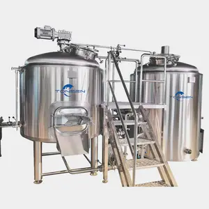 โรงงานเบียร์ในเชิงพาณิชย์ Mash Tun 2bbl 5bbl ระบบการต้มเบียร์แบบครบวงจรสแตนเลสสตีลไฟฟ้า Mash Tun