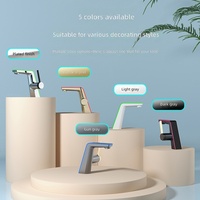 Robinet de salle de bain intelligent à LED avec affichage numérique de la température, mitigeur monocommande chaud/froid, cascade à bulles, finition chromée pour lavabo