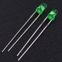 HLX Highlight Quality 3mm Through Hole DIP LED Merah Hijau Biru Kuning Oranye Warna-warni Terang Dapat Disesuaikan
