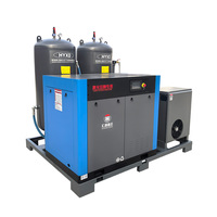 HT Kompresör15 22 37 KW Hepsi Bir Arada Skid Üzeri Monteli Vidalı Hava Kompresörü Lazer Kesim Endüstrisi için