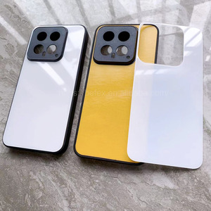 2D <span class=keywords><strong>TPU</strong></span> Glass thăng hoa điện thoại trường hợp trống trường hợp hỗ trợ sạc không dây cho Xiaomi 14 trống trường hợp vàng Sticker - Product Image 1