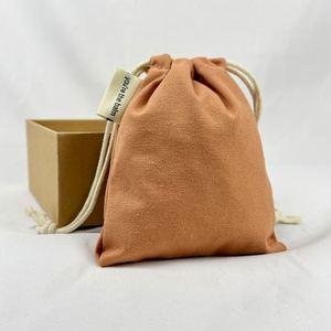Customizable With Multiple Colors and Logo Recyclable 100% Organic Cotton Canvas <b>Drawstring</b> <b>Pouch</b> Bag - Product Image 2