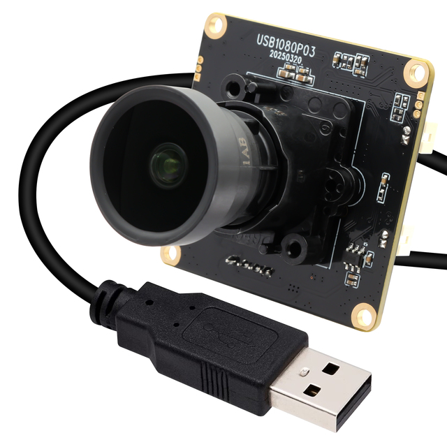 ELP HDR Starvis USB Camera Module SC2210 High Sensitivity 30FPS 1080P H.264 Starlight Camera HD with Good Low Light Performance