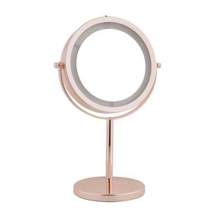 Espejo Cosmético LED de Doble Cara con Marco Metálico Redondo y Luz de Belleza para Maquillaje - Product Image 6