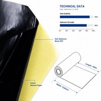 Ruban de protection auto-adhésif en PET noir mat 50 microns