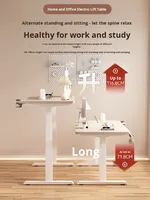 Table élévatrice électrique intelligente en bois massif pour l'étude du bureau à domicile et les jeux Établi de bureau d'ordinateur durable