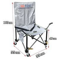 Chaise de transport pliable légère et portable, fauteuil roulant écologique respirant, chariot de jardinage, de camping et de courses