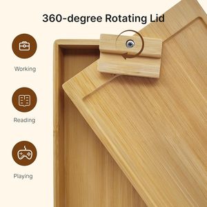 <span class=keywords><strong>Plateau</strong></span> <span class=keywords><strong>d</strong></span>'accoudoir pliable en bois massif pour canapé avec rotation à 360° °   Support pivotant pour téléphone et tablette - Organisateur <span class=keywords><strong>de</strong></span> canapé en bambou pour salon et lit - Product Image 4