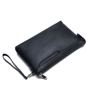 Portefeuille de <span class=keywords><strong>luxe</strong></span> multifonction pour <span class=keywords><strong>homme</strong></span>, grande capacité, fermeture éclair, poche pour cartes, en cuir végétalien PU, pochette personnalisée - Product Image 5